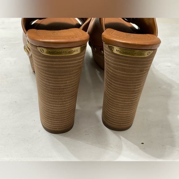 Michael KORS Wesley block heels leather mules excellent condition 5 inch heels - Picture 5 of 9